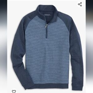 Fish Hippie Mallory 1/4 Zip Stripe Heather Pullover Size L NWOT